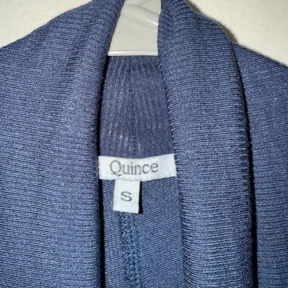 Quince French Terry Modal Cardigan in Navy $89 Size S - Picture 9 of 12